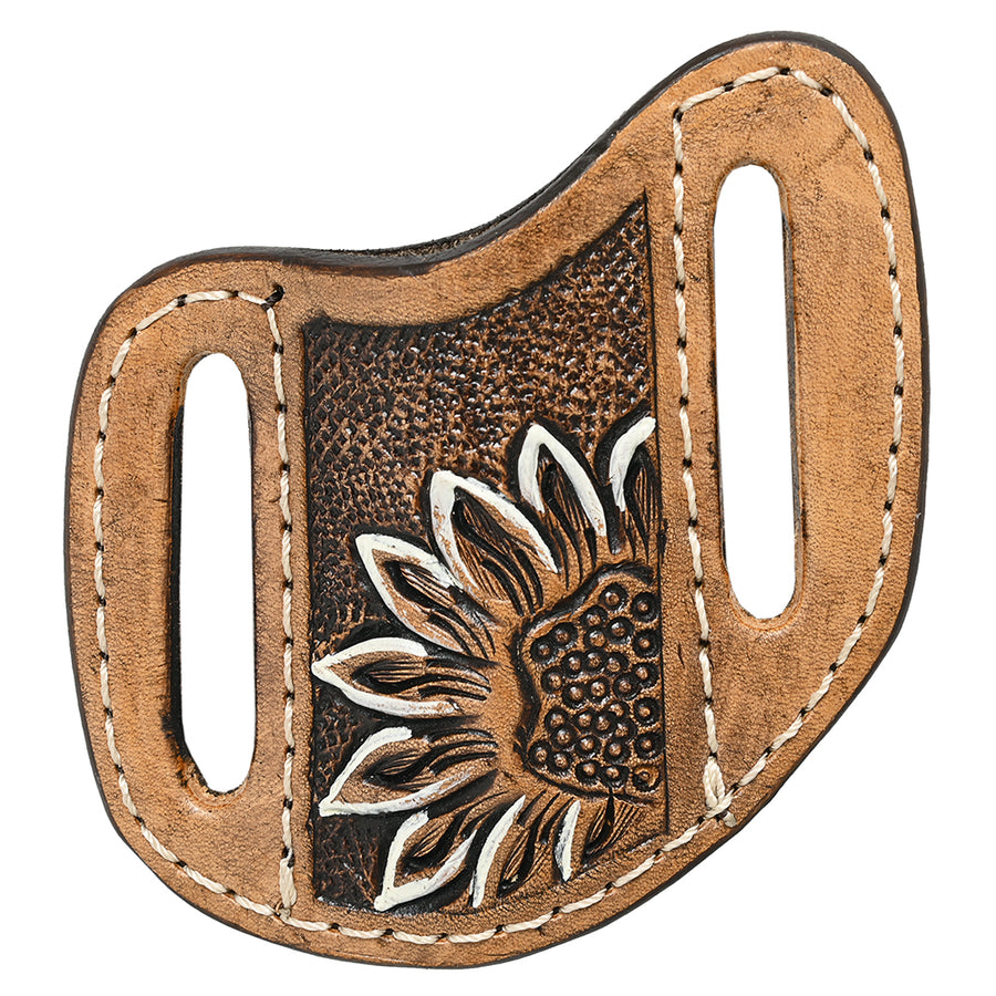 Medium Hilason Western Floral Stylish Design Geniune Leather Knife Holder - Uhorse