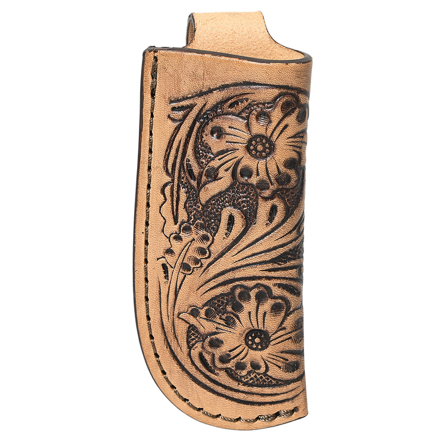 Med-Lrg Hilason Western Floral Stylish Design Geniune Leather Knife Holder - Uhorse