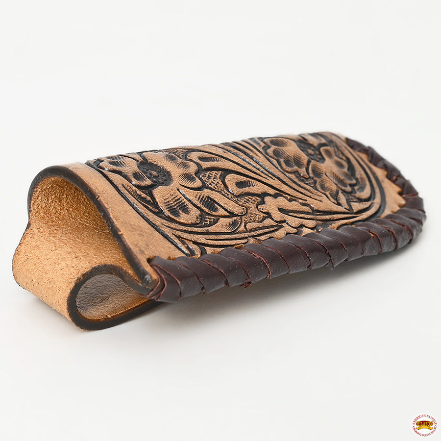 Med-Lrg Hilason Western Floral Stylish Design Geniune Leather Knife Holder