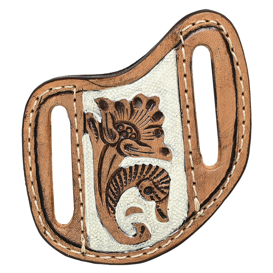 Medium Hilason Western Floral Stylish Design Geniune Leather Knife Holder - Uhorse