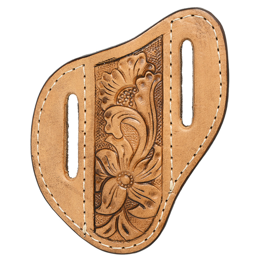 Large Hilason Western Floral Stylish Design Geniune Leather Knife Holder - Uhorse