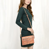 American Darling Wallet Hand Tooled Genuine Leather women bag western handbag purse