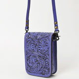 American Darling Cell Phone Holder Hand Tooled Genuine Leather women bag western handbag purse