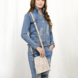 American Darling ADBG1136A Cross Body Hand Tooled Genuine Leather women bag western handbag purse