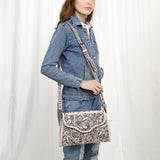 American Darling ADBG1137A Clutch Hand Tooled Genuine Leather women bag western handbag purse