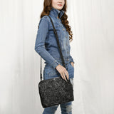 American Darling ADBG1138A Cross Body Hand Tooled Genuine Leather women bag western handbag purse
