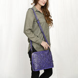 American Darling ADBG1138A Cross Body Hand Tooled Genuine Leather women bag western handbag purse