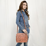 American Darling Cross Body Hand Tooled Genuine Leather women bag western handbag purse