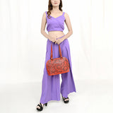 American Darling Tote Hand Tooled Genuine Leather women bag western handbag purse