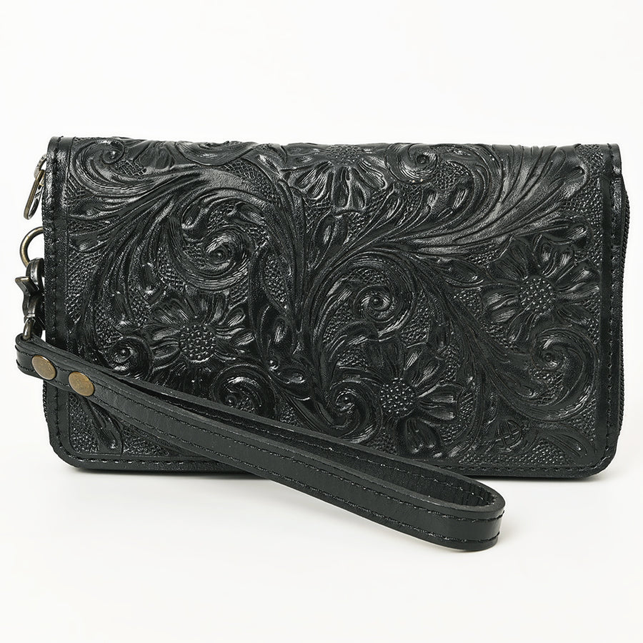 American Darling Clutch Hand Tooled Genuine Leather Western Women Bag Handbag Purse Tan | Purses for Cute