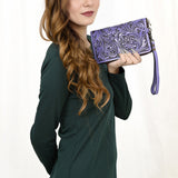 American Darling Clutch Hand Tooled Genuine Leather women bag western handbag purse