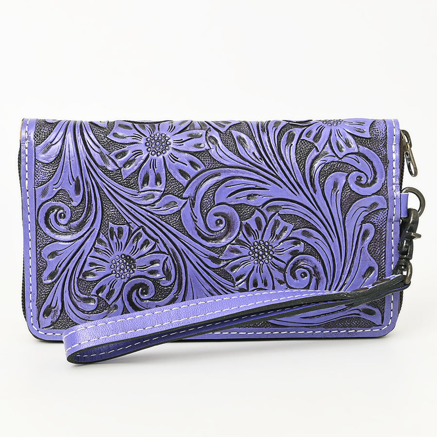 American Darling Clutch Hand Tooled Genuine Leather Western Women Bag Handbag Purse Tan | Purses for Cute
