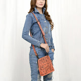 American Darling Clutch Hand Tooled Genuine Leather women bag western handbag purse