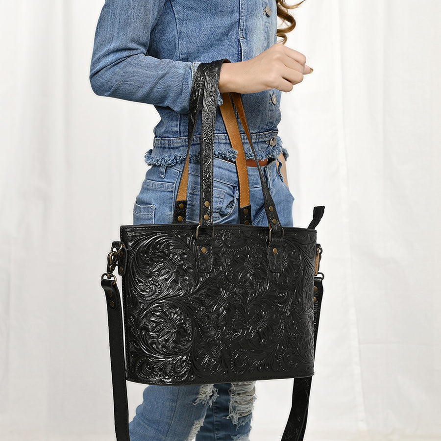 American Darling Tote Hand Tooled Genuine Leather Western Women Bag Handbag Purse | Travel Bags College Casual