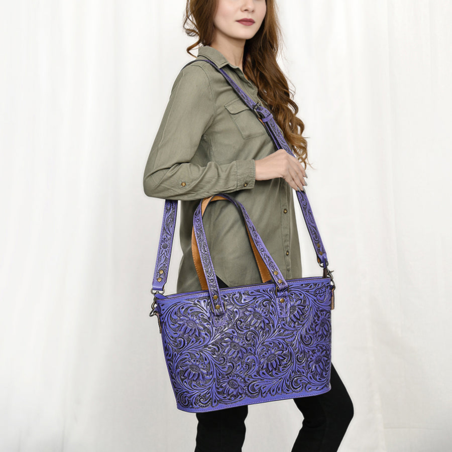 American Darling Tote Hand Tooled Genuine Leather Western Women Bag Handbag Purse | Travel Bags College Casual