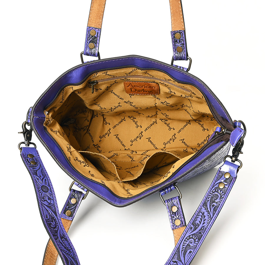 American Darling Tote Hand Tooled Genuine Leather Western Women Bag Handbag Purse | Travel Bags College Casual