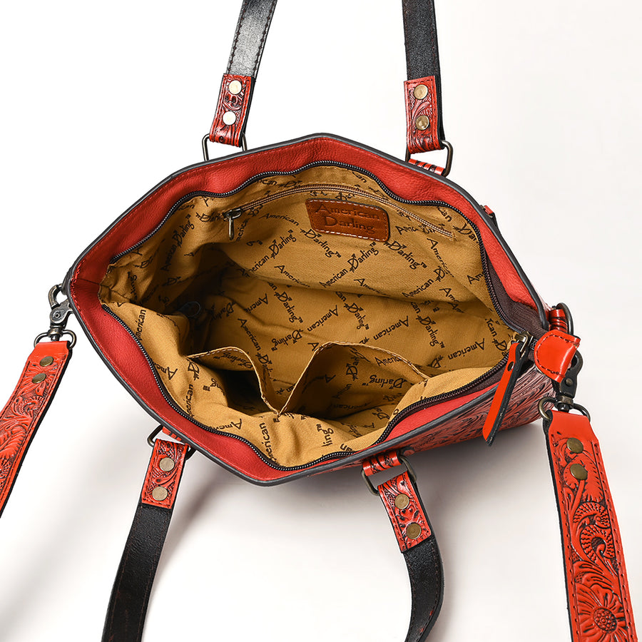 American Darling Tote Hand Tooled Genuine Leather Western Women Bag Handbag Purse | Travel Bags College Casual