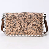 American Darling Clutch Hand Tooled Genuine Leather Women Bag Western Handbag Purse