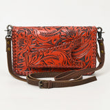 American Darling Clutch Hand Tooled Genuine Leather Women Bag Western Handbag Purse