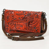 American Darling Clutch Hand Tooled Genuine Leather Women Bag Western Handbag Purse