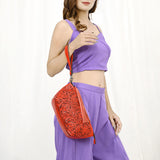 American Darling Cross Body Ii Hand Tooled Hair-onGenuine Leather women bag western handbag purse