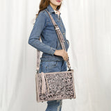 American Darling Hand Tooled Genuine Leather Women Bag Western Handbag Purse