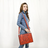 American Darling Hand Tooled Genuine Leather Women Bag Western Handbag Purse