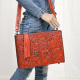 American Darling Hand Tooled Genuine Leather Women Bag Western Handbag Purse