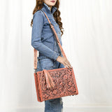 American Darling Hand Tooled Genuine Leather Women Bag Western Handbag Purse