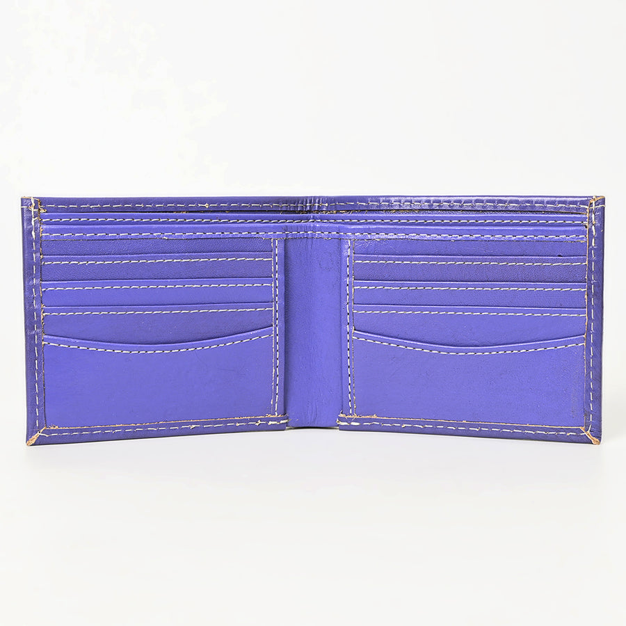 American Darling Western Bifold Wallet Handcrafted from Tooled Genuine Leather | Floral Carved Design with Multiple Card Slots