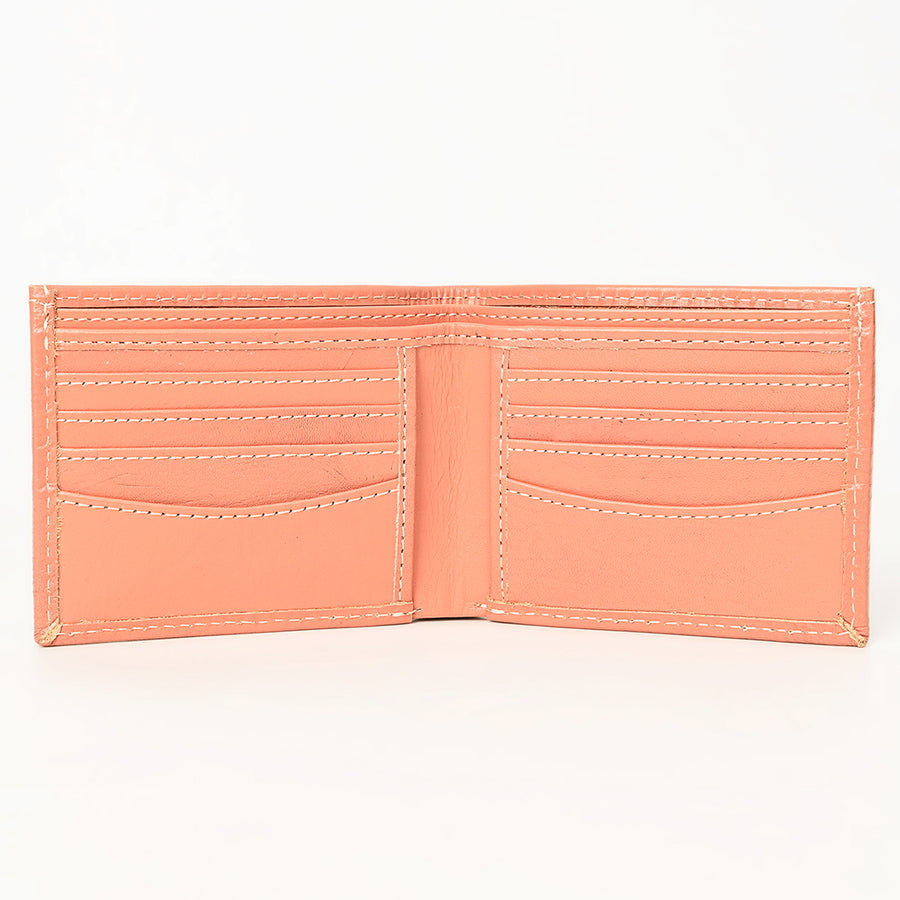 American Darling Western Bifold Wallet Handcrafted from Tooled Genuine Leather | Floral Carved Design with Multiple Card Slots