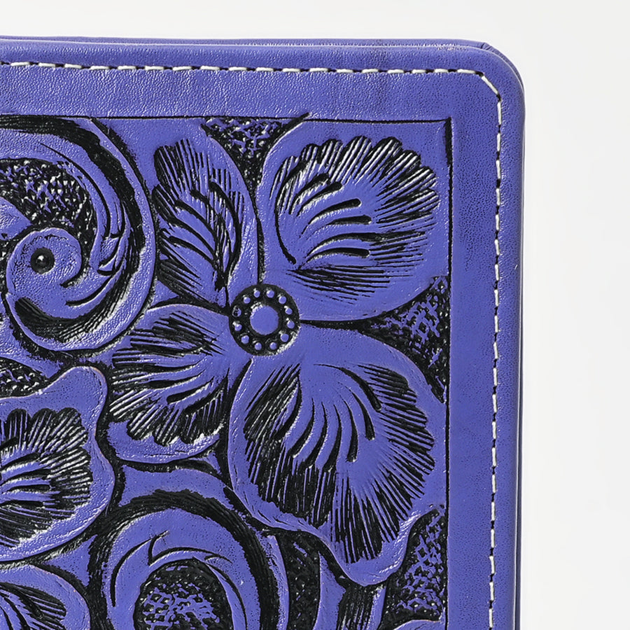 American Darling Hand-Tooled Genuine Leather Wallet Handbag – Floral Carved Western Women’s Wallet with Card Slots & Bill Compartments