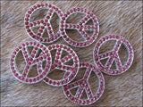 HILASON Western Screw Back Concho Bling Fuchsia Crystals Headstall Tack Color | Bridle Conchos Slotted