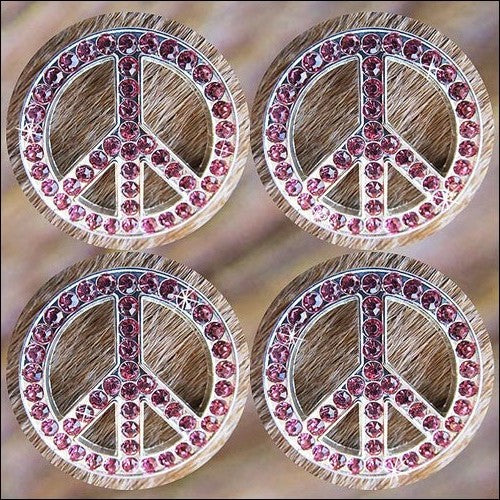 HILASON Western Screw Back Concho Bling Fuchsia Crystals Headstall Tack Color | Bridle Conchos Slotted