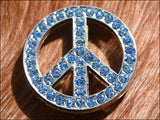 HILASON Western Screw Back Concho Sapphire Peace Crystals Bling Light Color | Bridle Conchos Slotted