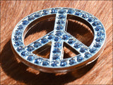 HILASON Western Screw Back Concho Sapphire Peace Crystals Bling Light Color | Bridle Conchos Slotted