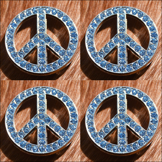 HILASON Western Screw Back Concho Sapphire Peace Crystals Bling Light Color | Bridle Conchos Slotted