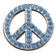 HILASON Western Screw Back Concho Sapphire Peace Crystals Bling Light Color | Bridle Conchos Slotted