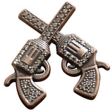 Set Of 16 Western Screw Back Concho Crystal Bling Cross Pistol Saddle - Uhorse