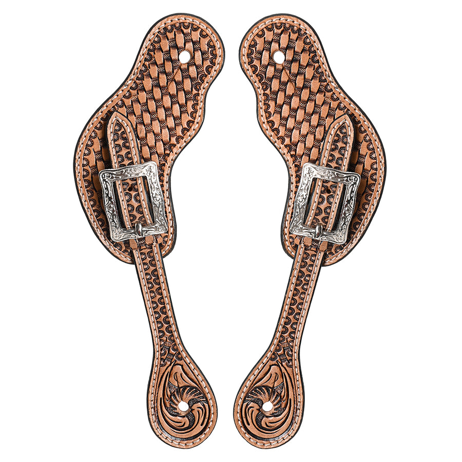 Bar H Equine Western Leather Spurs Straps for Adults Men women's Spur Straps - Uhorse