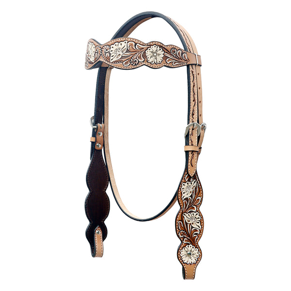 HILASON Western Horse Headstall Genuine American Leather HILASON Western Horse Headstall Genuine American Leather