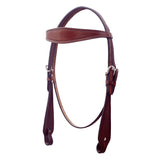 Bar H Equine Western Leather Headstall & Breast Collar Dark Brown