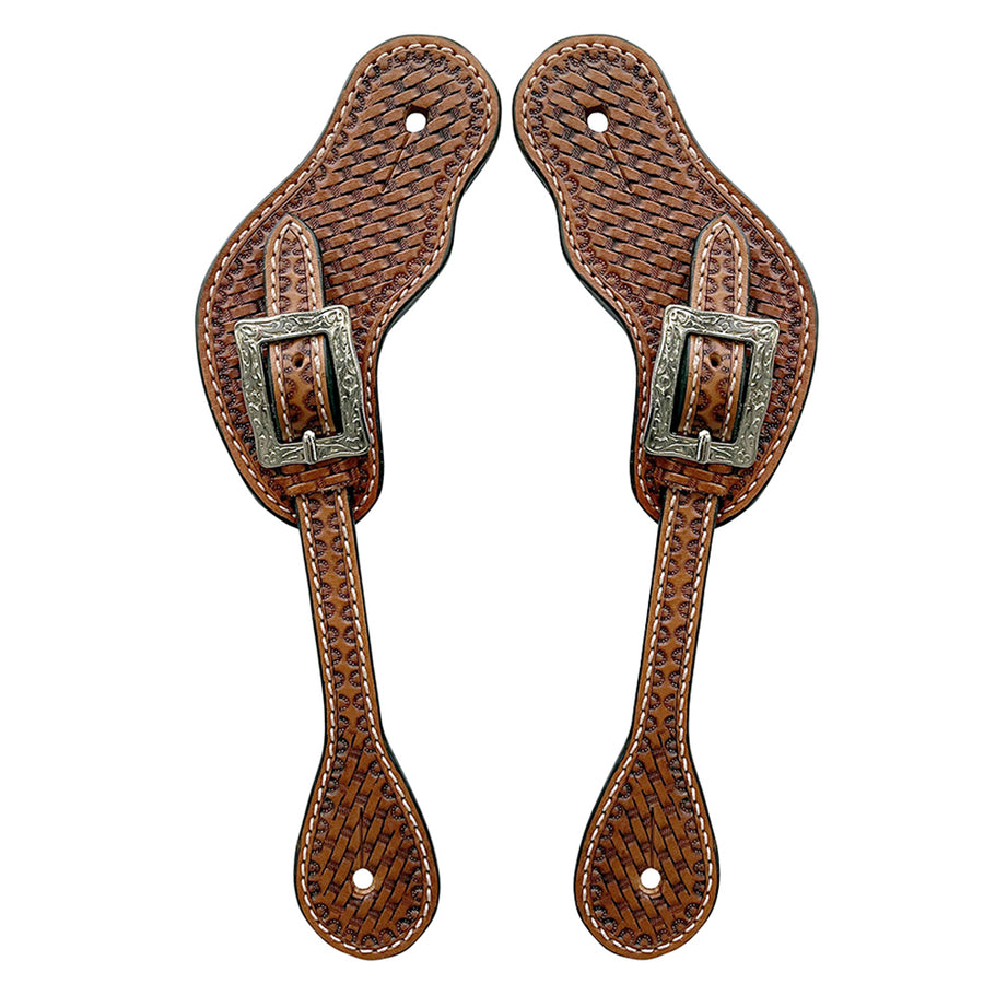 Bar H Equine Western Leather Spurs Straps for Adults Men women's Spur Straps - Bar H Equine