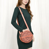 American Darling Canteen Hand Tooled Genuine Leather Women Bag Western Handbag Purse
