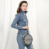 American Darling Canteen Hand Tooled Genuine Leather Women Bag Western Handbag Purse