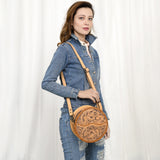 American Darling Canteen Hand Tooled Genuine Leather Women Bag Western Handbag Purse