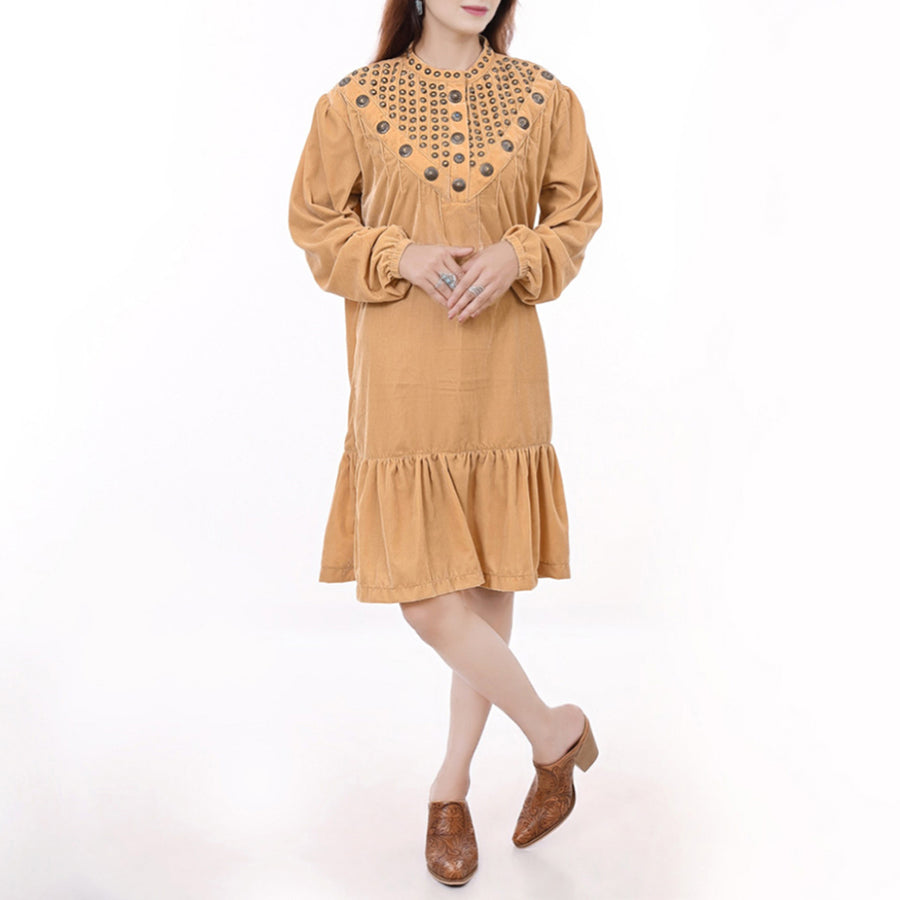 American Darling 100% Cotton Denim Women's Shirt Jacket Dress Ladies Girl Top