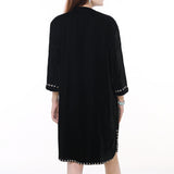 American Darling ADDR006 100% Cotton Denim Women Shirt Jacket Dress Ladies Girl Top Black