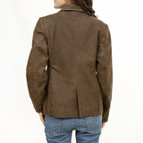 American Darling Genuine Vintage Leather Women Shirt Blazer Jacket Dress Ladies Girl