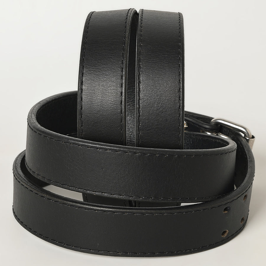 American Tanner Western Genuine Heavy-Duty Full Grain Leather Hand Crafted Unisex Holster Belt Men Women CCW Black
